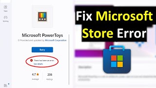 How to Fix there has been an error in Microsoft Store in Windows 1110 [upl. by Barstow]