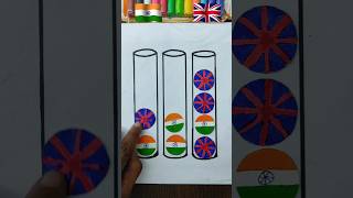 India flag 🇮🇳 magic ✨ 🇦🇮 with United statesshorts trending shortsfeed drawing [upl. by Marjory922]