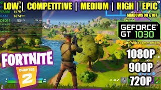 i57500 with gt 1030 2Gb Fortnite 1080p Medium textures view gameplay FPS [upl. by Nickola]