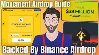 Movement Airdrop Backed By Binance  Free Airdrop  Crypto Airdrop Today [upl. by Mikey]