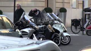 EXCLUSIVE  Jean Marie Bigard leaving Europe 1 radio Staion in Paris and taking his motorbike [upl. by Lilia]