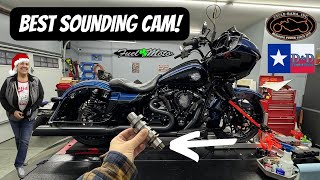 CYCLERAMA CR483 CAM INSTALLED IN MY MOMS ROAD GLIDE SURPRISE [upl. by Ahsratan]