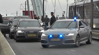 Arrestatieteam DSI rijdt autos klem op de Erasmusbrug in Rotterdam [upl. by Naillig]