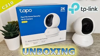 TPLINK Tapo C210 v22 IP Indoor Surveillance Camera 2K 3MP FHD with WiFi Unboxing amp Test Greek [upl. by Mohr]