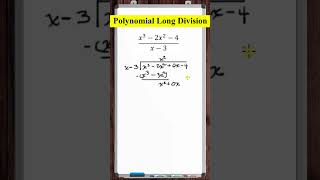 Polynomial long division  x32x24x3 [upl. by Black]