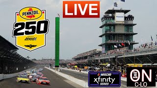 Pennzoil 250 at Indianapolis Live Nascar Xfinity Series Play by Play Live Leaderboard and more [upl. by Anivid329]