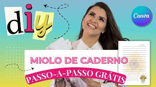 DIY I COMO FAZER MIOLO PARA CADERNO PERSONALIZADO I NO CANVA [upl. by Almena]