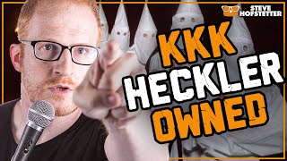 KKK heckler gets owned by standup comedian  Steve Hofstetter [upl. by Ynaffets610]