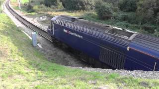 First HST on Swanage Railway metals 28092013 [upl. by Inalaeham]