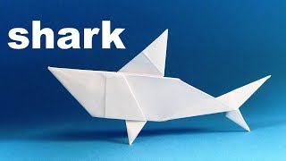 Easy Origami Shark  Origami Easy Tutorial How to make an origami Shark [upl. by Nofpets]