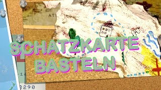 Schatzkarte basteln  Papier altern  Basteln mit Kindern [upl. by Otirecul]