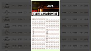 İSTANBUL RAMAZAN İMSAKİYESİ 2024 [upl. by Tabbatha167]