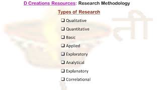 Types of Research Ep 26 Research Methodology Exploratory Quantitative D Creations Resources [upl. by Retlaw]