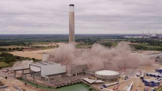 Fawley power station demolition  with sound [upl. by Anstice]