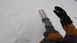 Snowboarding Banff after a fresh snow dump POV 71223 [upl. by Notecnirp]