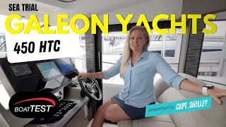 Galeon 450 HTC 2023  Test amp Features Review BoatTEST [upl. by Llennaj]