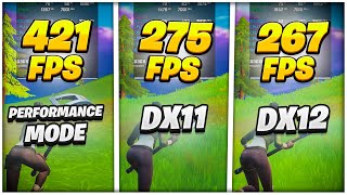 Fortnite  Performance Mode vs DX11 vs DX12  GTX 1660 SUPER [upl. by Hiamerej]