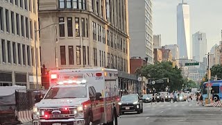 FDNY EMS Responding On 6th Ave In Midtown Manhattan New York City [upl. by Ecital]