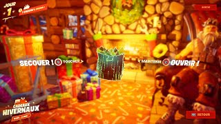 OUVERTURE DU PREMIER CADEAU DE NOEL sur FORTNITE  FÊTE HIVERNALE [upl. by Lizbeth369]