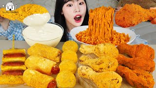 ASMR MUKBANG 직접 만든 불닭볶음면 뿌링클 양념치킨 치즈볼 먹방 amp 레시피 FRIED CHICKEN AND FIRE NOODLES EATING [upl. by Tepper]