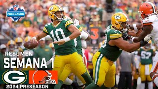 Green Bay Packers vs Cleveland Browns  Pretemporada Semana 1  NFL 2024  Resumen en español [upl. by Kellie]