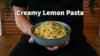 Creamy Garlic Lemon Pasta  One Of The Easiest Pasta Recipes [upl. by Nitsa]