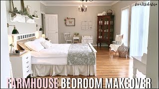 FARMHOUSE BEDROOM MAKEOVER  Final Reveal amp Decorated Room Tour [upl. by Voss]