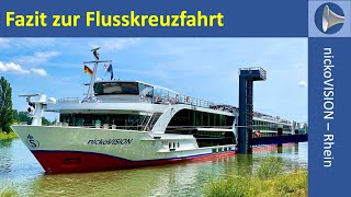 nickoVISION auf dem Rhein Fazit der Flusskreuzfahrt [upl. by Booth]