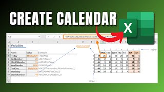 How To Create Calendar In Excel 2024 [upl. by Ladew]