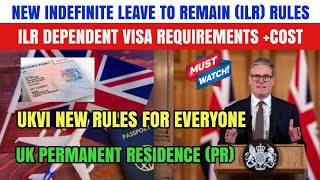 IlR New Rules ILR As Dependent Visa Requirements  Cost Latest Update  UKVI New Changes Of 2024 [upl. by Uy]