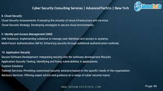 Cyber Security Consulting Services AdvancedTechCo New York [upl. by Eruza494]