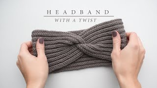 How to knit a headband with a twist  Knitting tutorial [upl. by Oicanata]