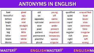 Learn 200 Common Antonyms Words in English to Expand your Vocabulary [upl. by Cirdes553]