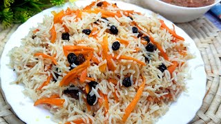 Kabuli Afghani pulao Recipe  Vegetarian Pulao  without meat Simple pulao [upl. by Winwaloe]