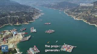 Amazing aerial view Worlds largest shiplift at Three Gorges Dam [upl. by Hildy]