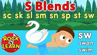 Beginning Consonant Blends with S  Learn to Read sc sk sl sm sn sp st sw  Rock N Learn [upl. by Breskin]