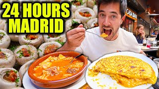 24 Hours of Spanish Food in Madrid 🇪🇸 STREET FOOD to SEAFOOD in Spains Foodie Capital [upl. by Ahsad764]