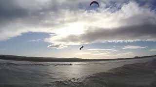 Kite surfing Scotland belhaven 171018 [upl. by Assirralc]