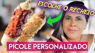 Picolé RECHEAVEL 😱 Escolhe a Cobertura na Hora Nutella Leite Moça Ovomaltine e Outros [upl. by Dekow233]