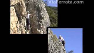 Via Ferrata One Minute Belvedere Nax Switzerland [upl. by Naginnarb]