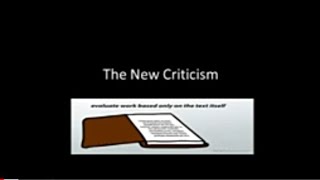 The New Criticism School [upl. by Itsud994]