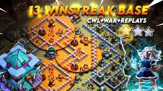 Top 13 TH13 WAR BASE WITH LINK Best COC TH13 Base anti 3 star war base 2024 after update [upl. by Ekeiram918]