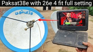 Paksat 38e with badr 26e 4 fit Dish Antenna Setting badrsat new update 2024 [upl. by Eiramesor]