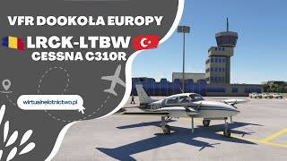 MSFS2020 amp SayIntentionsai  MilViz Cessna 310R  Dookoła Europy  cz 4 LRCLLTBW [upl. by Ocinemod]