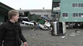 Tsunami Devastation in Ishinomaki City Japan as Survivors Deal With Disaster  15th March 2011 [upl. by Ytsanyd]