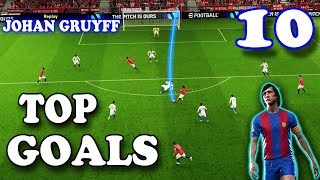 Johan Cruiyff Top 10 Goals  Pc Gameplayefootball2024 [upl. by Hoeve]