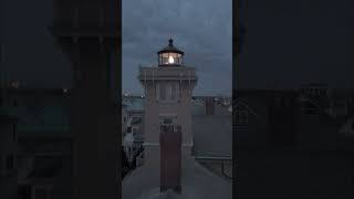 Hereford Inlet Lighthouse dji drone wildwood travel ocean shortsvideo shorts shortsviral [upl. by Yendahc]