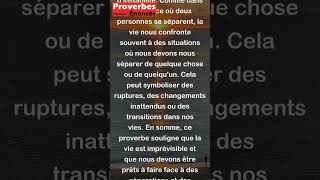 Proverbe Mauritanien  La vie est une habituée du divorce shorts [upl. by Struve]