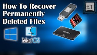 How To Recover Permanently Deleted Files in Windows and MacOS USB Hard Drives [upl. by Ecyar717]