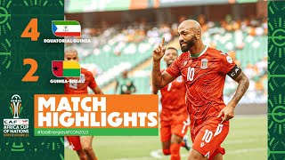 HIGHLIGHTS  Equatorial Guinea 🆚 GuineaBissau TotalEnergiesAFCON2023  MD2 Group A [upl. by Hussey]